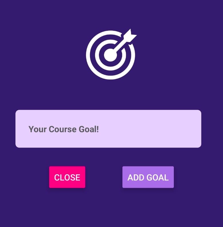 Course Goals adding goal interface
