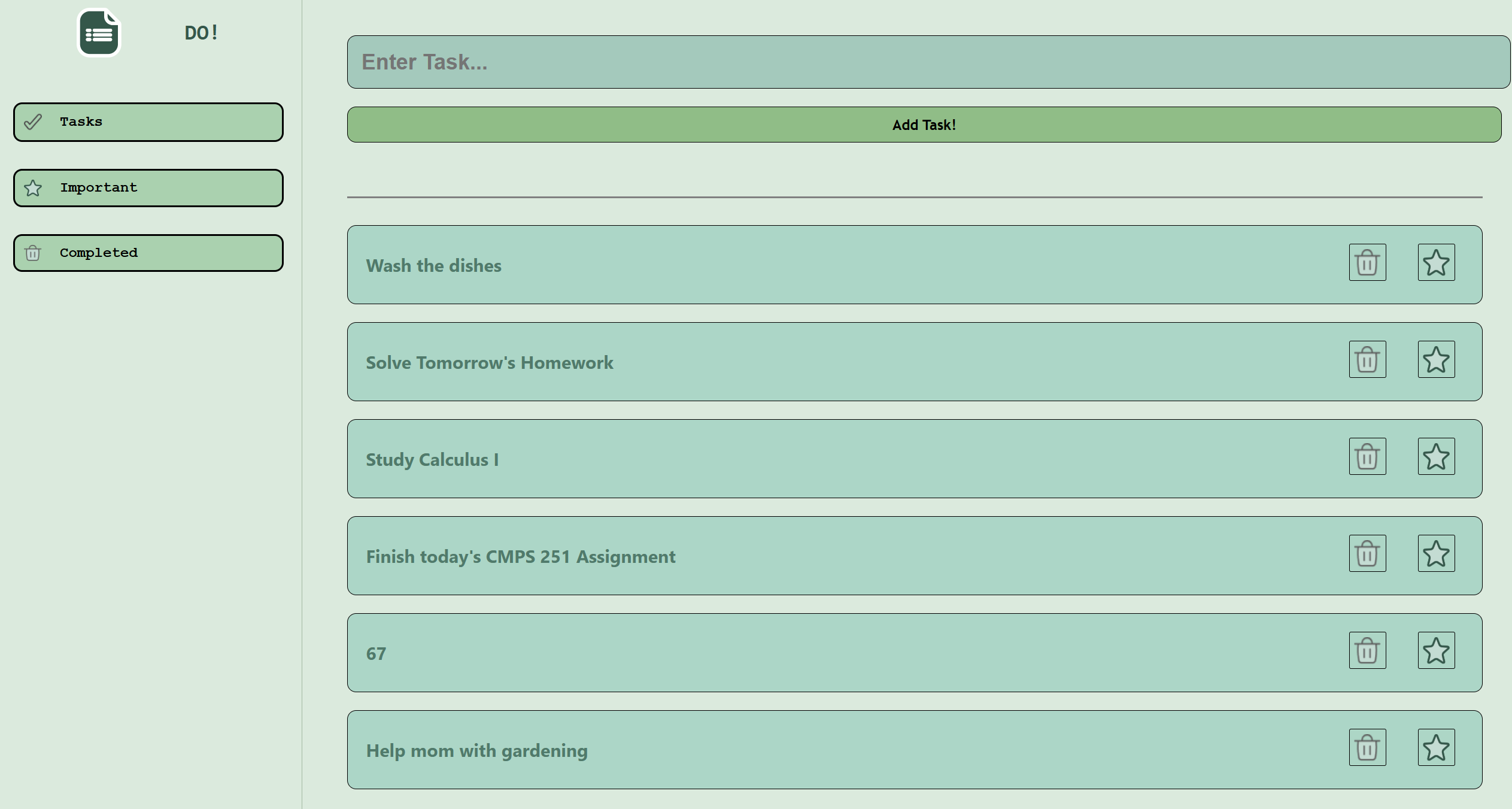 Do! To-Do List interface