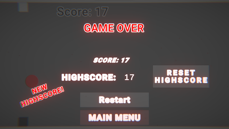 Endless Carnage gameover screen